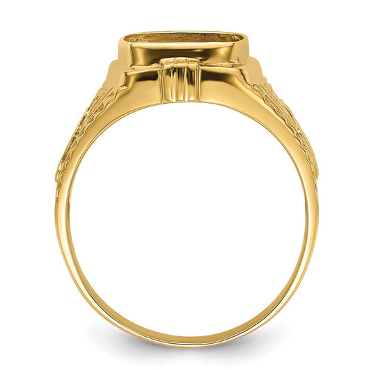 IB Goodman 10k Mens Polished and Textured Masonic Ring Mounting