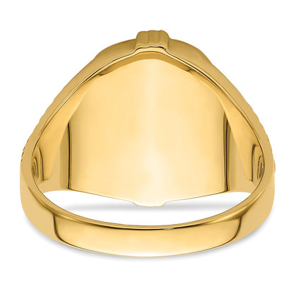 IB Goodman 10k Mens Polished and Textured Masonic Ring Mounting