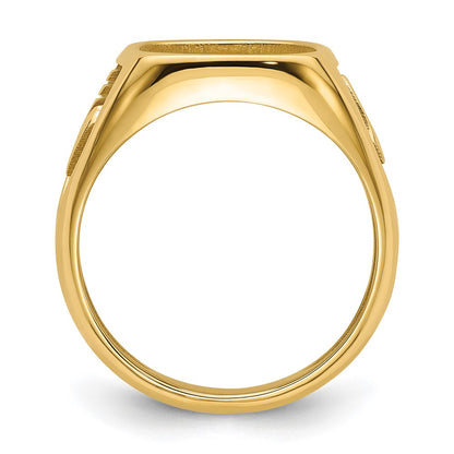 IB Goodman 10k Mens Polished and Textured Masonic Ring Mounting