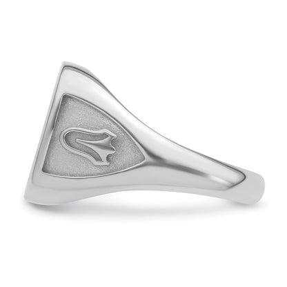 IB Goodman 10k White Gold Mens Polished and Textured Masonic Ring Mounting