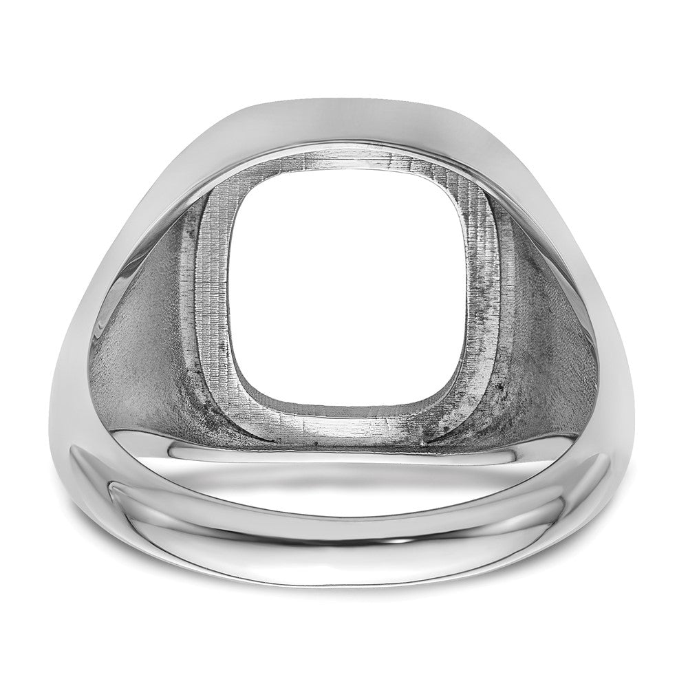 IB Goodman 10k White Gold Mens Polished and Textured Masonic Ring Mounting