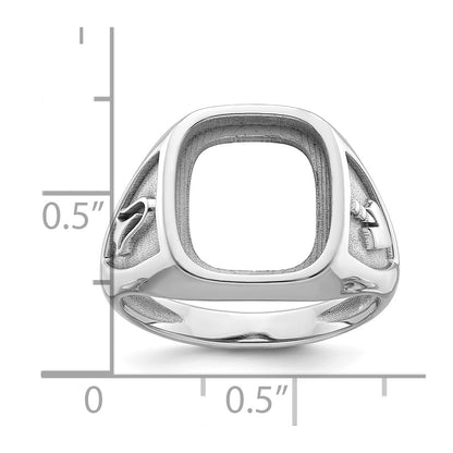 IB Goodman 10k White Gold Mens Polished and Textured Masonic Ring Mounting