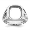IB Goodman 10k White Gold Mens Polished and Textured Masonic Ring Mounting