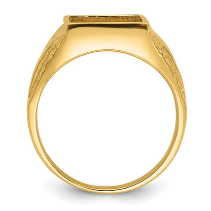 IB Goodman 10k Mens Polished and Textured Masonic Ring Mounting