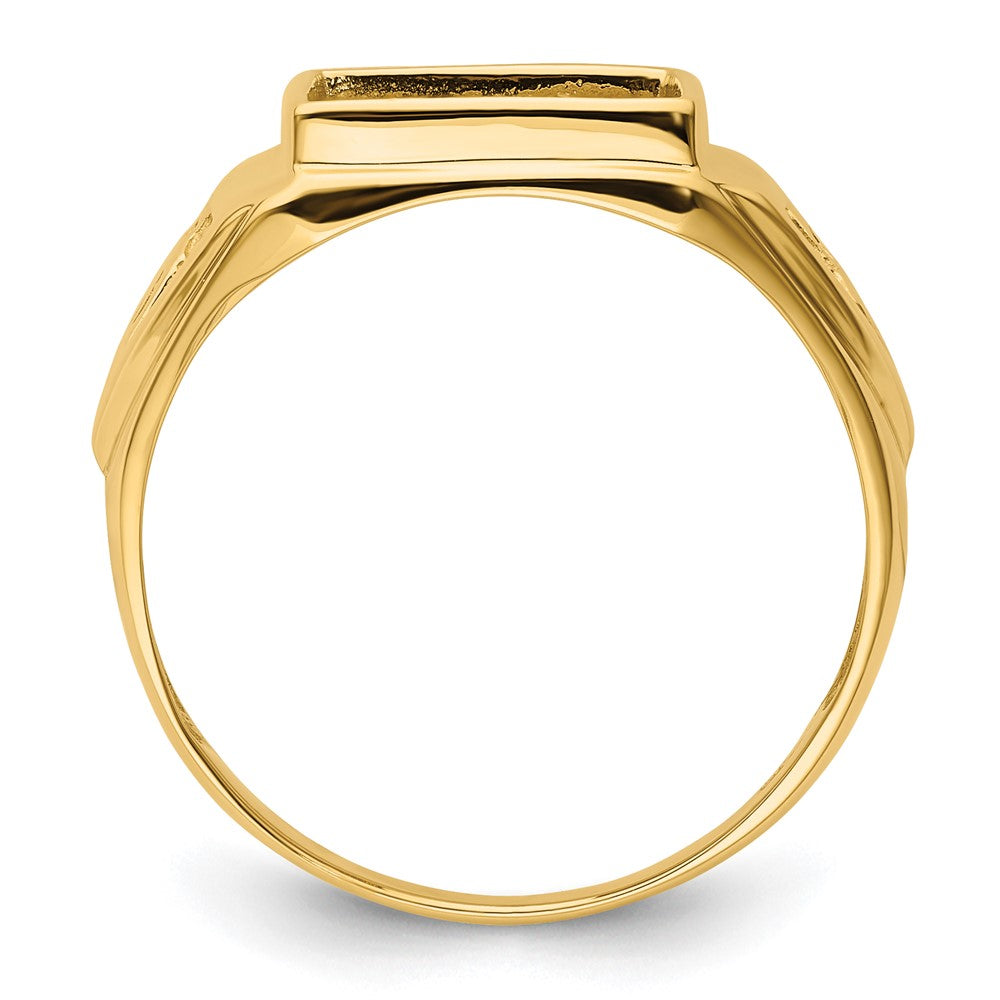 IB Goodman 10k Mens Polished and Textured Masonic Ring Mounting