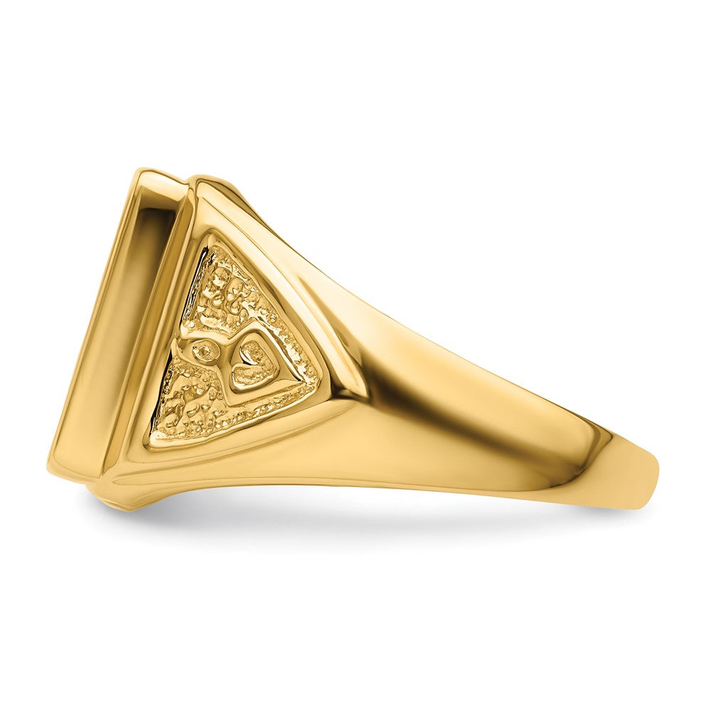 IB Goodman 10k Mens Polished and Textured Masonic Ring Mounting