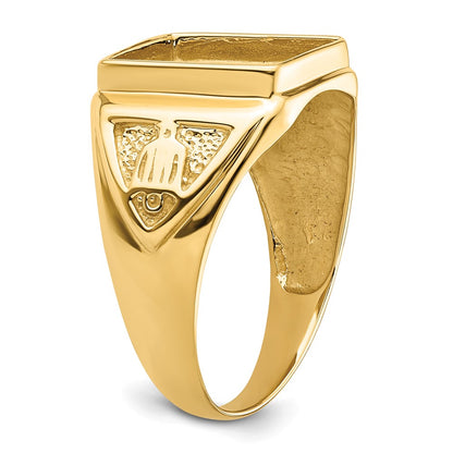 IB Goodman 10k Mens Polished and Textured Masonic Ring Mounting