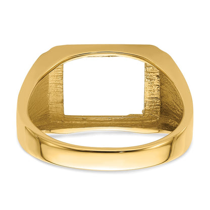 IB Goodman 10k Mens Polished and Textured Rectangle Masonic Ring Mounting