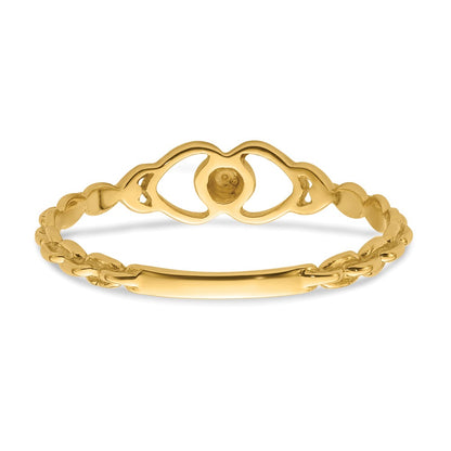 10K Holds 1-1.3mm Diamond Heart Ring Mounting