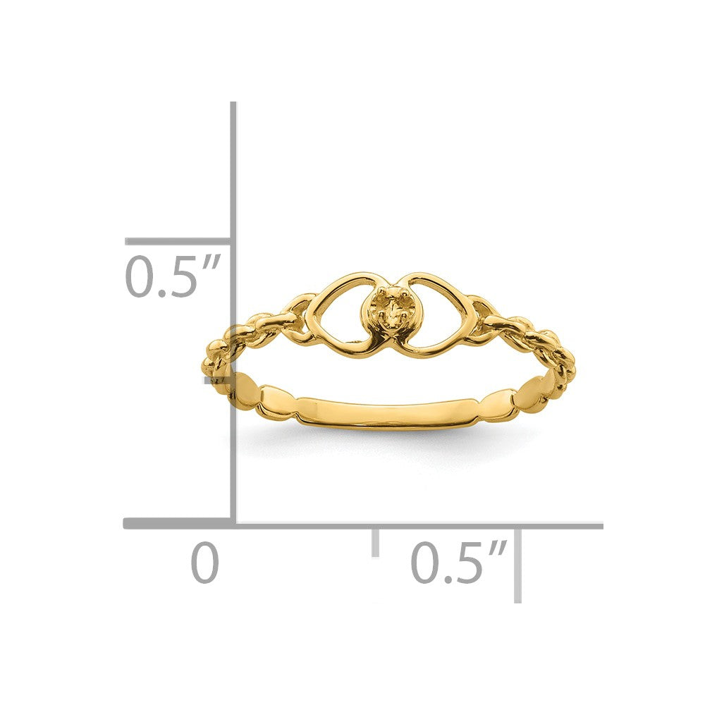 10K .01ct. Diamond Heart Ring Mounting