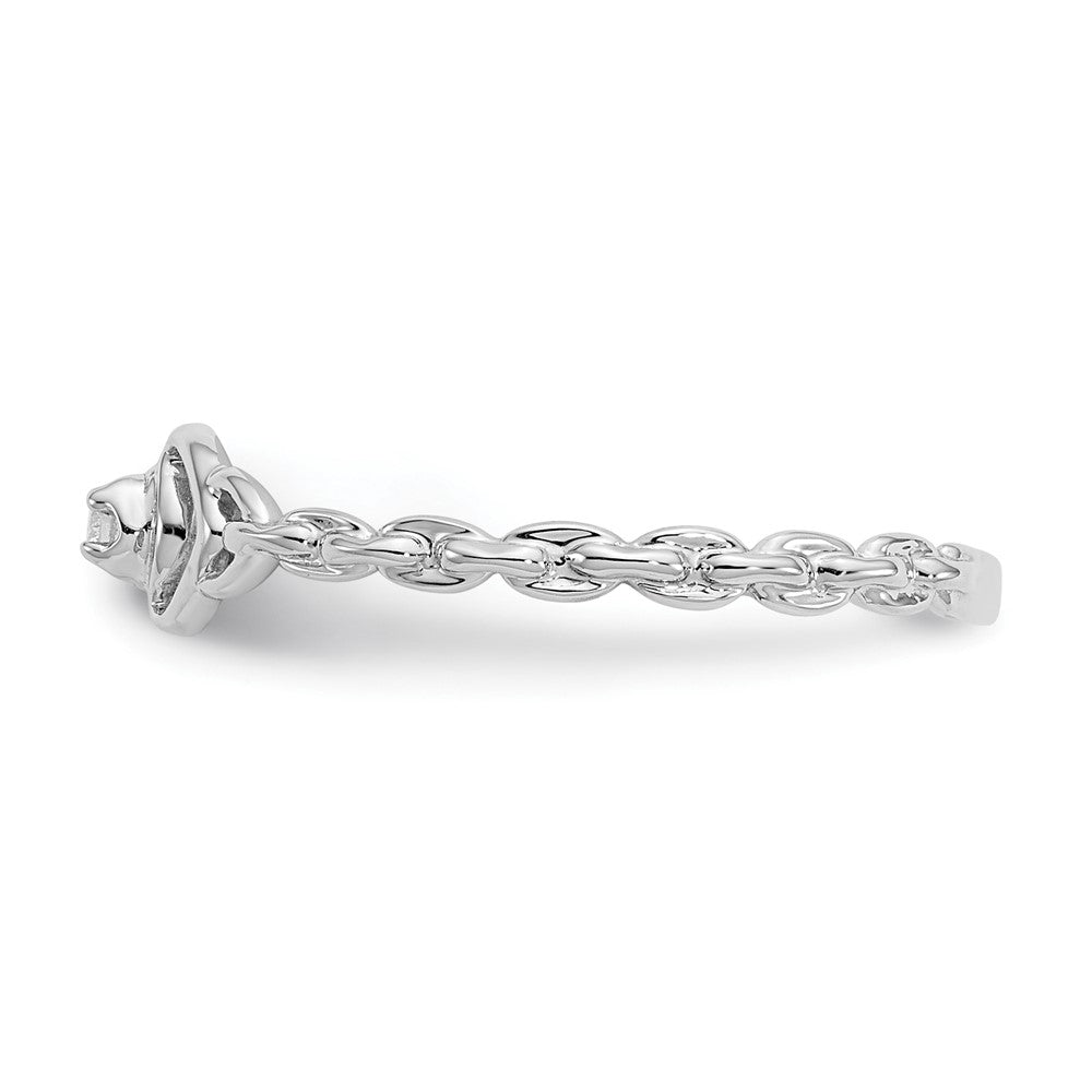 10K White Gold AA Diamond Double Heart Ring