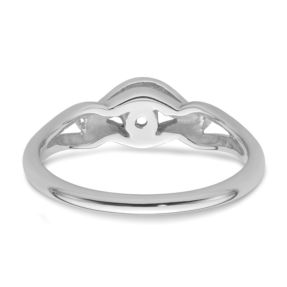 10K White Gold Holds 1-3.3mm Diamond Ring Mounting