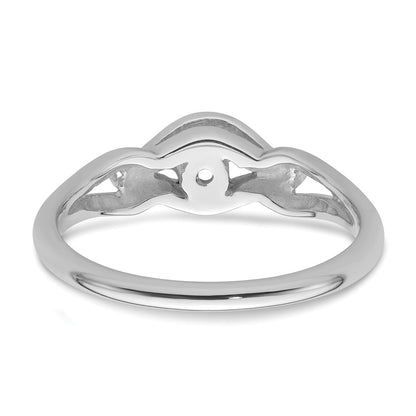 10K White Gold Holds 1-3.3mm Diamond Ring Mounting