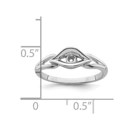 10K White Gold Holds 1-3.3mm Diamond Ring Mounting
