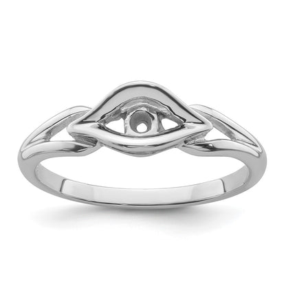 10K White Gold Holds 1-3.3mm Diamond Ring Mounting