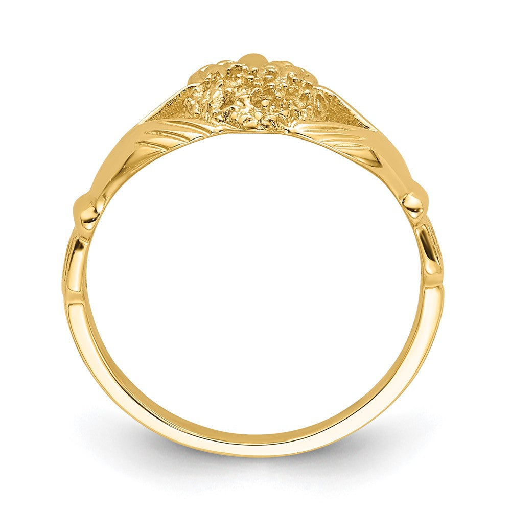 10K Holds 9-1.3mm Stones Ladies Claddagh Ring Mounting
