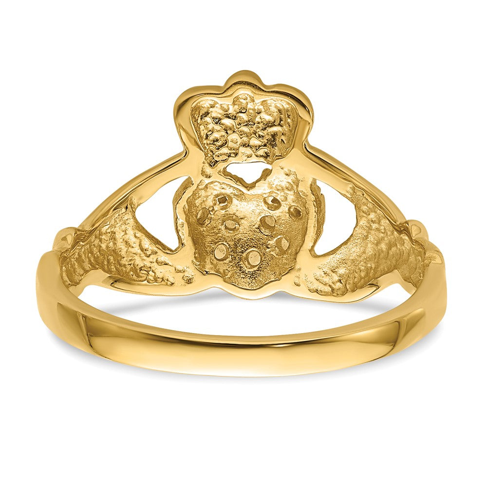 10K Holds 9-1.3mm Stones Ladies Claddagh Ring Mounting