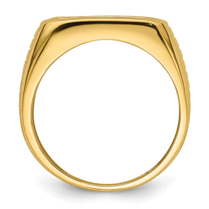 IB Goodman 10k Mens Holds 2-1.1mm Diamonds and Octagon Onyx DAD Ring Mounting