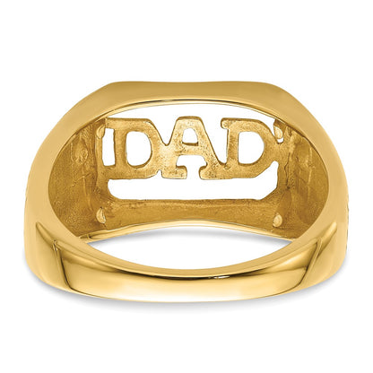 IB Goodman 10k Mens Holds 2-1.1mm Diamonds and Octagon Onyx DAD Ring Mounting