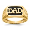 IB Goodman 10K Mens AA Diamond and Onyx DAD Ring