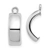 10k White Gold Polished C-Hoop Earring Jackets