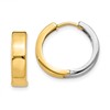 10k Two-tone Hinged Hoop Earrings
