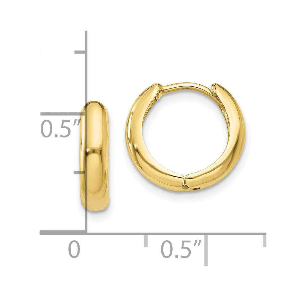 10k Polished Hinged Hoop Earrings