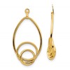 10k Polished Fancy Teardrop Earring Jackets