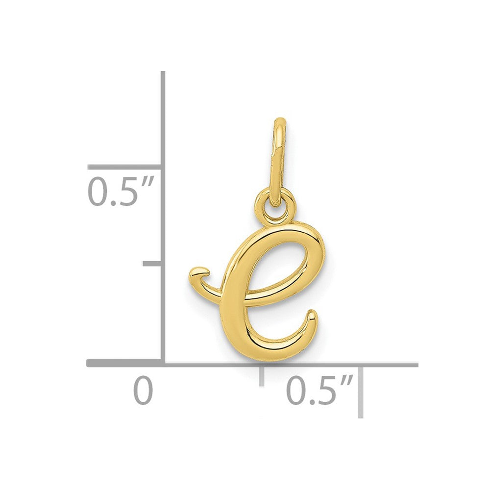 10k Lower Case Letter e Initial Charm