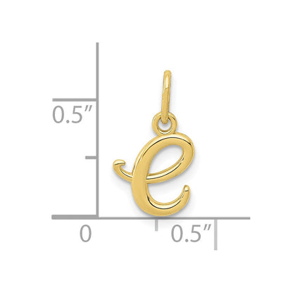 10k Lower Case Letter e Initial Charm