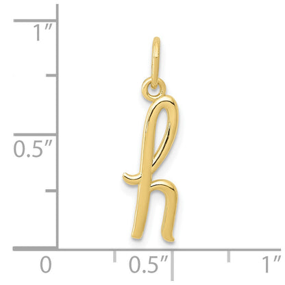 10k Lower Case Letter h Initial Charm