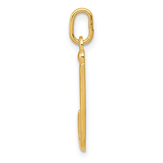 10k Lower Case Letter j Initial Charm