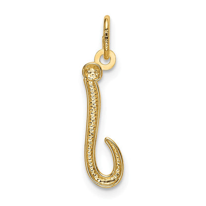 10k Lower Case Letter j Initial Charm