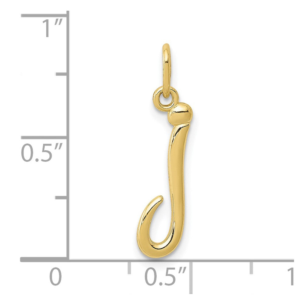 10k Lower Case Letter j Initial Charm