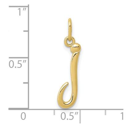 10k Lower Case Letter j Initial Charm