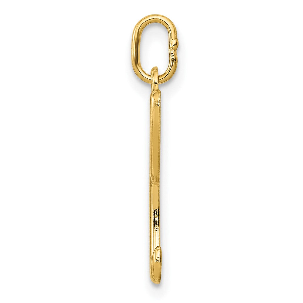 10k Lower Case Letter l Initial Charm