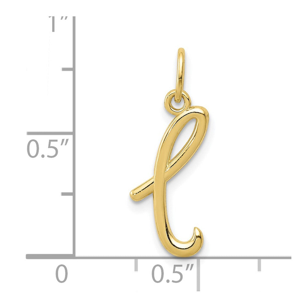 10k Lower Case Letter l Initial Charm