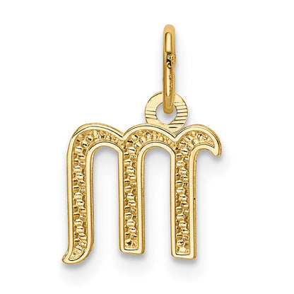 10k Lower Case Letter m Initial Charm