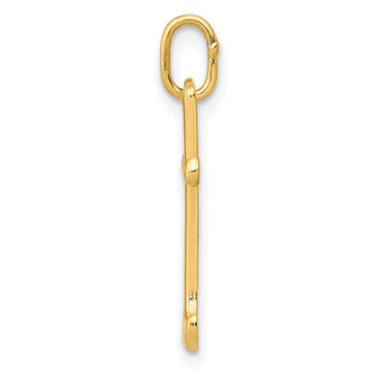 10k Lower Case Letter t Initial Charm