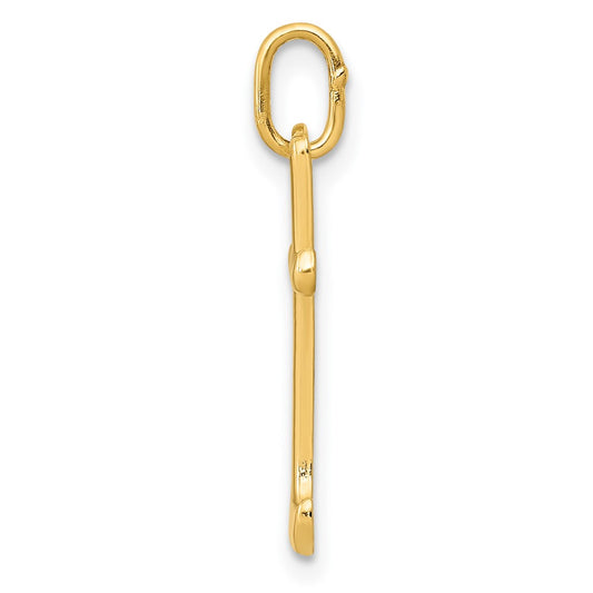 10k Lower Case Letter t Initial Charm