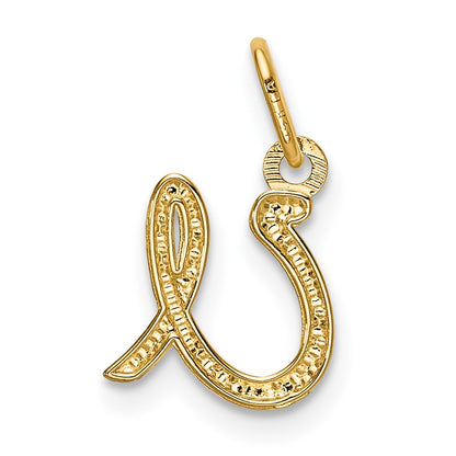 10k Lower Case Letter u Initial Charm