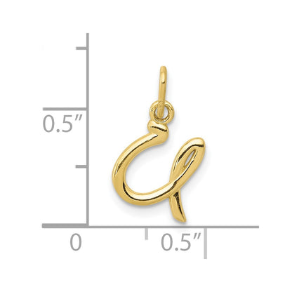 10k Lower Case Letter u Initial Charm