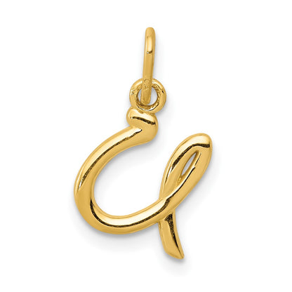 10k Lower Case Letter u Initial Charm