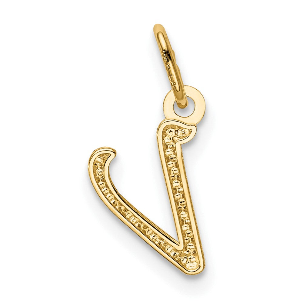 10k Lower Case Letter v Initial Charm