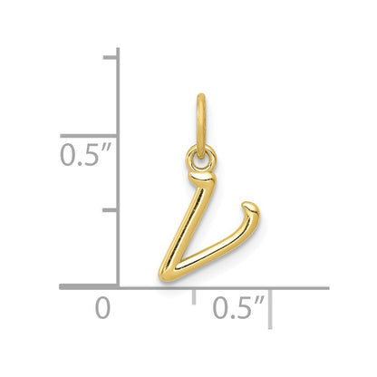 10k Lower Case Letter v Initial Charm