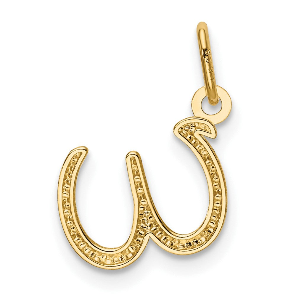 10k Lower Case Letter w Initial Charm