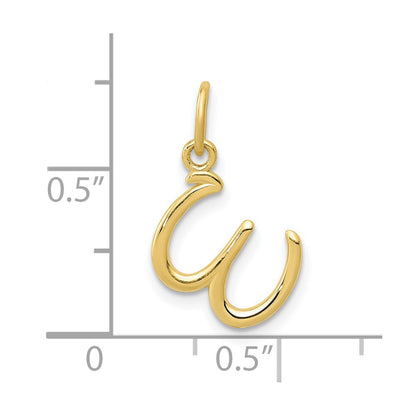 10k Lower Case Letter w Initial Charm