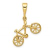10k Polished Bicycle Pendant