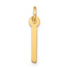 10k Large Slanted Block Initial I Charm