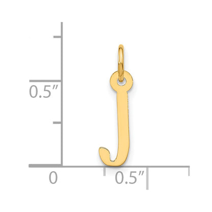 10k Large Slanted Block Initial J Charm
